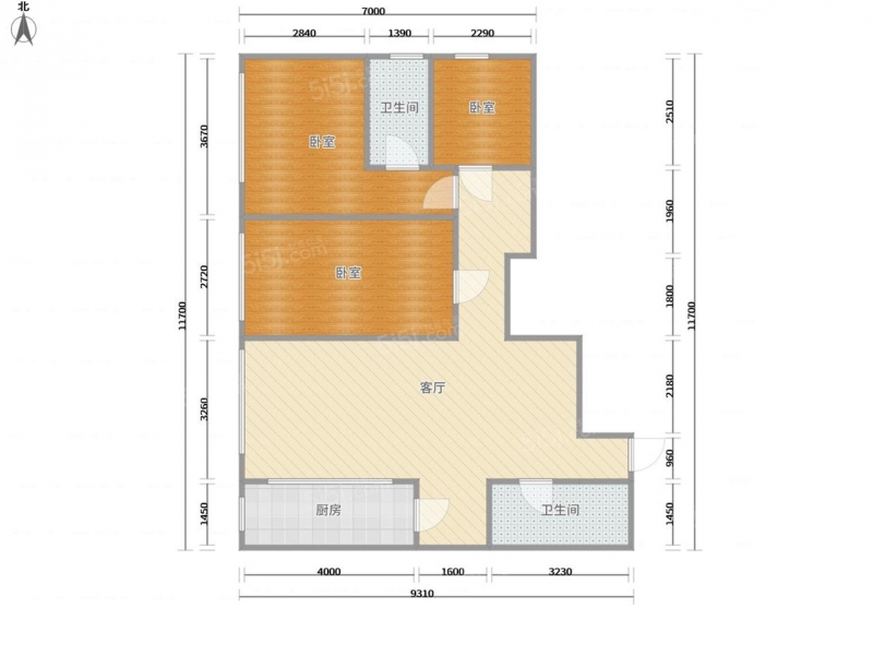 小店平阳景苑长风街华德广场3室2厅