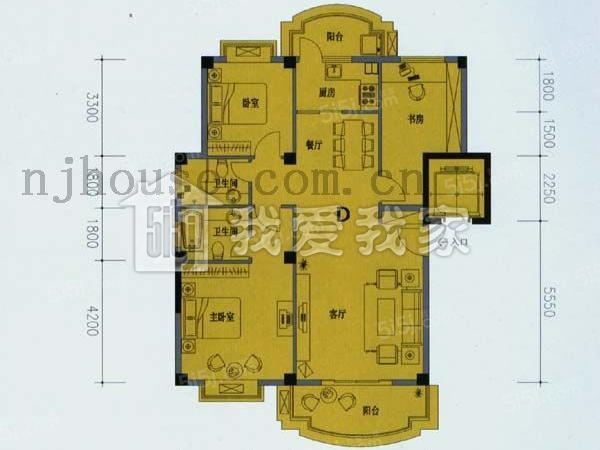 南京我爱我家明发滨江 · 明发滨江新城大三期 · 3室 · 2厅