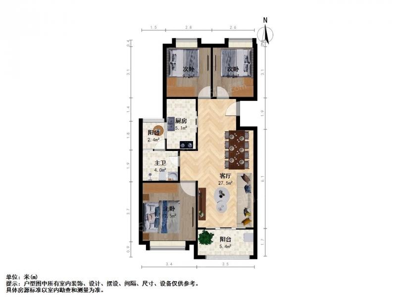 无锡我爱我家太湖新城 · 溪湾雅苑二期 · 3室 · 2厅