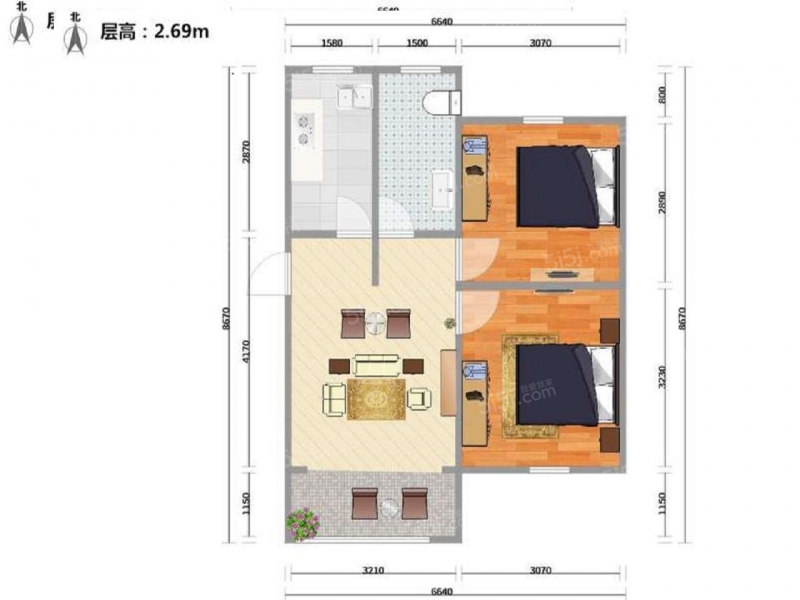 上海我爱我家整租·浦江·瑞和新苑-浦涛路399弄·2室