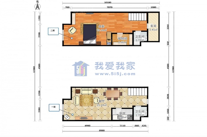 天津我爱我家整租 · 铁东路街 · 宁宇家园 · 1室2厅