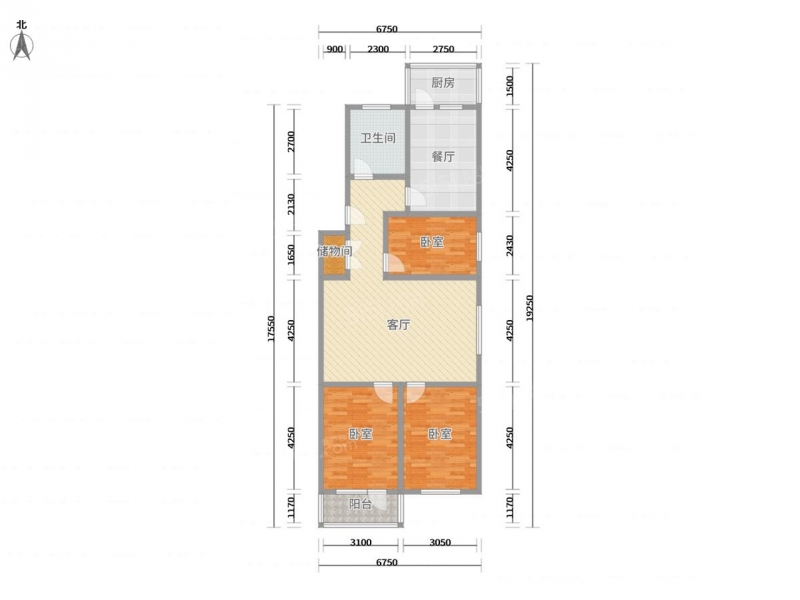 五一路万寿宫小区（建行宿舍） · 3室 · 2厅