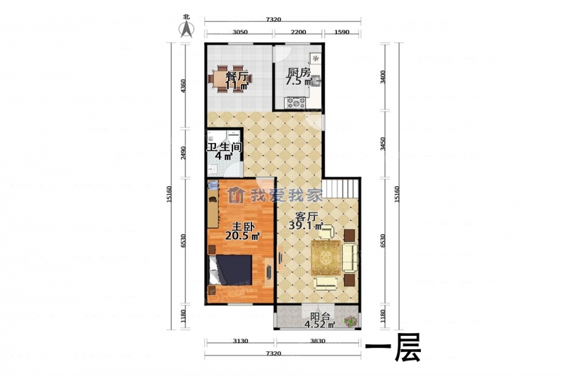 天津我爱我家大直沽街 · 神州花园 · 4室 · 2厅