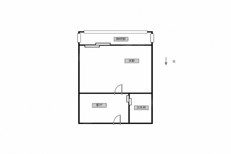 天津我爱我家整租 · 王顶堤街 · 鹤园北里 · 1室1厅