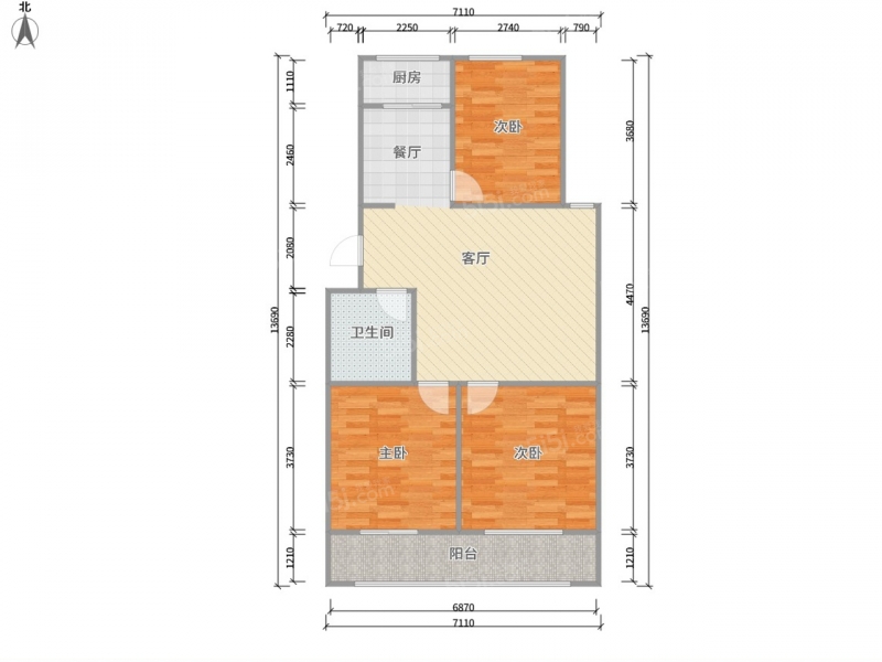 太原我爱我家新市妇幼 · 和平南路省建六公司宿舍 · 3室 · 2厅