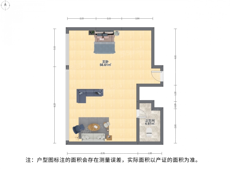 东方之门  正南 户型方正 金鸡湖全湖景拎包入住  诚心出售