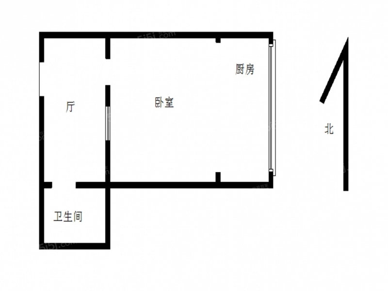 南京我爱我家玄武门 · 高楼门 · 1室 · 1厅