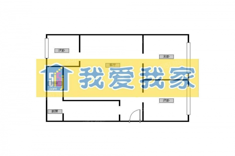 整租·王串场街·容彩公寓·3室·1厅