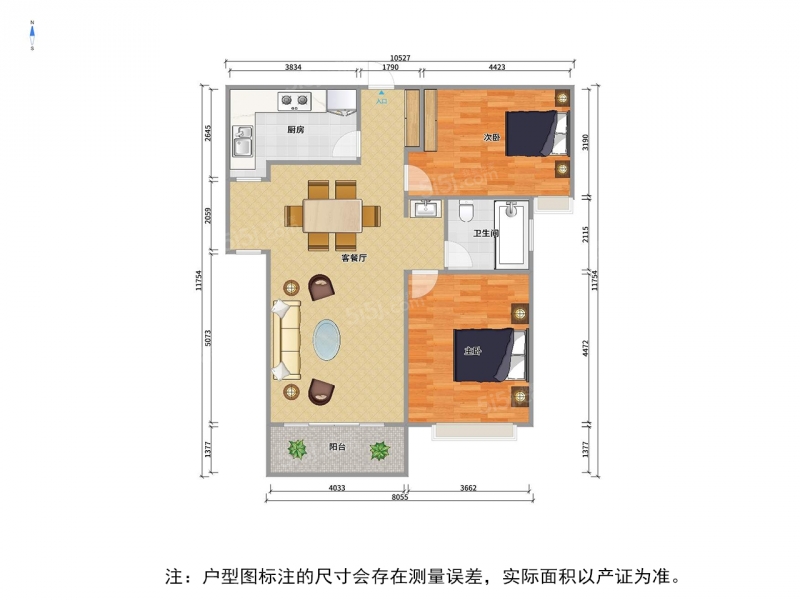 无锡我爱我家堰桥 · 理想城市花园9、10期 · 2室 · 2厅