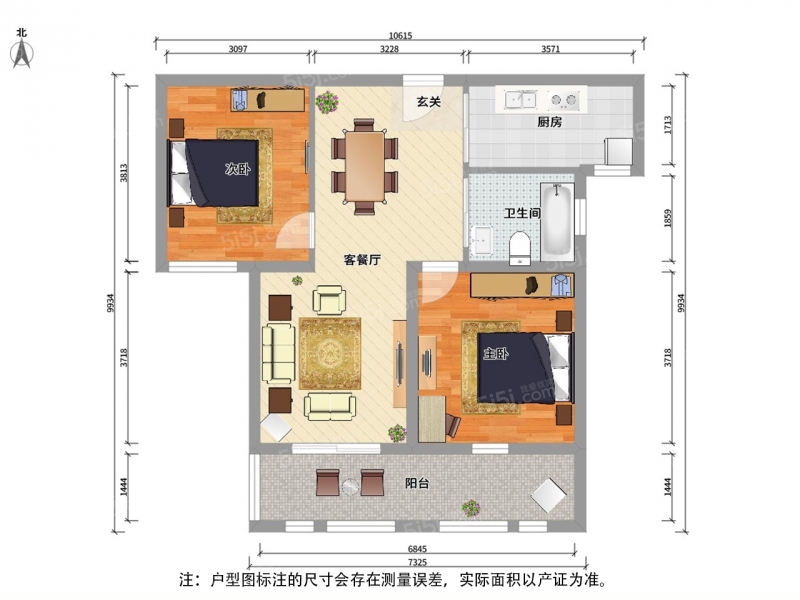 北塘盛世家园二期2室2厅