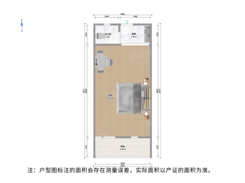 苏州我爱我家整租·郭巷·湖岸名家北区·2室