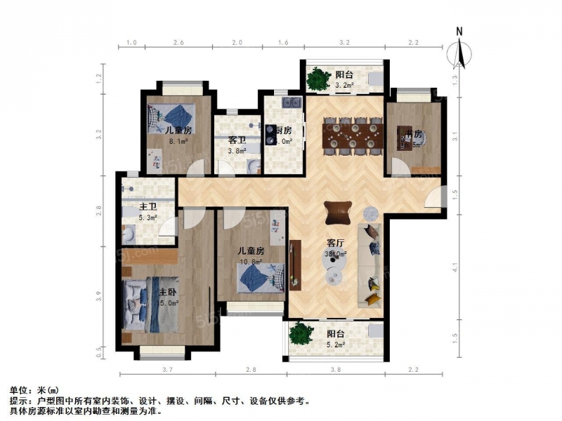 无锡我爱我家太湖新城 · 雅居乐中央府 · 4室 · 2厅