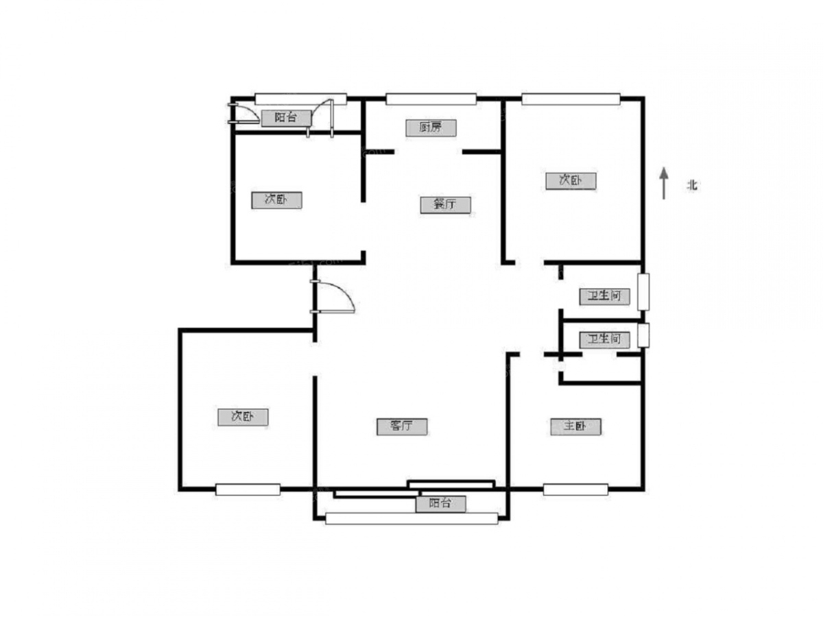 五矿晏山居4室2厅户型图