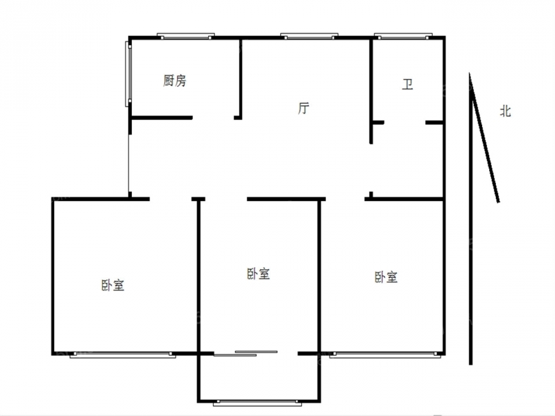 山潘四村三室一廳家電設施齊全可隨時拎包入住